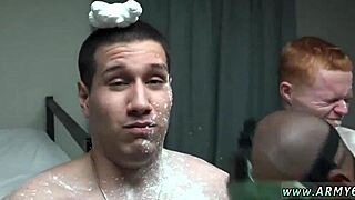 Army Men Engage In Nude Hazing, Showering, And Intense Fucking Sessions