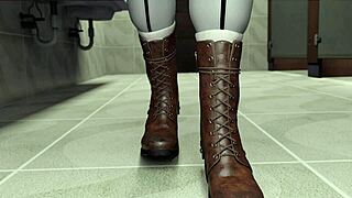 Lara Croft's lust path with monster cock and big tits