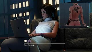 Lara Croft's lust path with monster cock and big tits