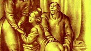 Vintage Erotic Illustration with Stunning Antique Anime Hentai Art Style