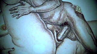 vintage erotic drawings come to life in retro anime style