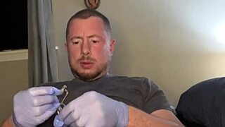 flexible guy uses plug for hardcore masturbation