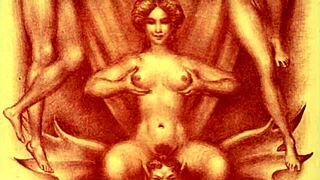 Vintage Erotic Illustration with Stunning Antique Anime Hentai Art Style