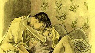 Vintage Erotic Illustration with Stunning Antique Anime Hentai Art Style