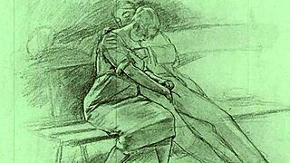 vintage erotic drawings come to life in retro anime style