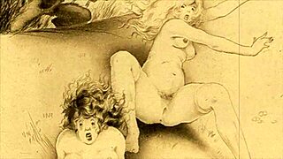 Vintage erotic illustration