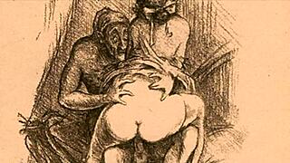 Vintage erotic illustration