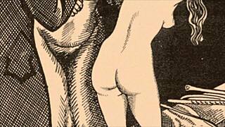 Vintage erotic drawings showcase seductive antique charm in explicit detail