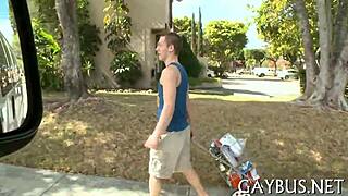 Fellows engage in gay sex