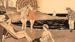 Vintage Erotic Illustration with Classic Hentai Style