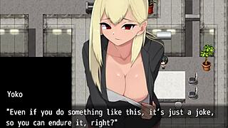 Holy cow! Nympho blonde with big tits gets off in public village scene, part 3!