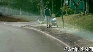 Fellows engage in gay sex