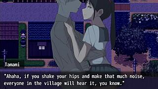 Holy cow! Nympho blonde with big tits gets off in public village scene, part 3!