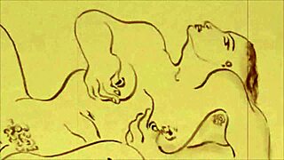 Vintage Erotic Illustration with Classic Hentai Style