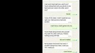 Old and young gay's taboo WhatsApp accident with stepmom