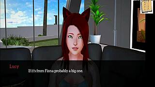 3d Cartoon Redhead With Big Ass And Tits In Homemade Game Scene