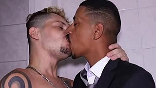 gay pornstar fucks amateur employee in the bathroom