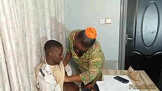 Client's Big Boobs Wife Seduces Me Hard in Office for Wild Action