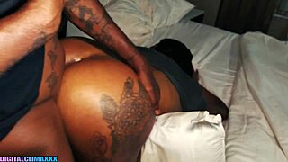 Amateur ebony girl sucks & fucks monster bbc during netflix & chill 😏