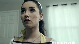 Aria Lee Swallows Cum After Deepthroat in Dark Model Citizen Scene