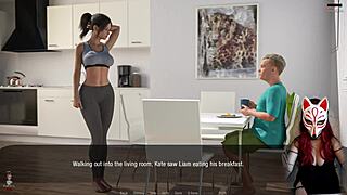 kate teases under skirt in public hentai game