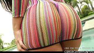 Gorgeous Latina Teasing with Her Stunning Ass Outdoors