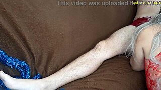 Hot sex for New Year got me all fired up in stockings