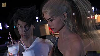 damn, summers gone 52 with hot blonde big tits in wild anime action!