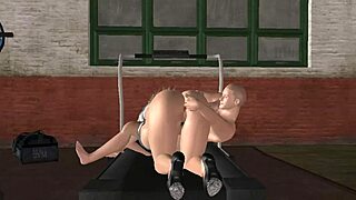 Fitness trainer fucks girl on treadmill