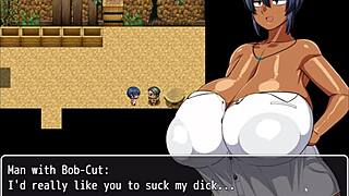 Natsuki's steamy bath scene in Tanned Girl: Hentai Game Ep 3