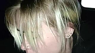 Sexy Girl Sucks Cock Wildly at the Back of a Truck in City Center