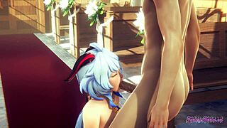 hey, check ganyu getting wild in church hentai action!