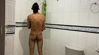 Cousin's Gay Boyfriend Excited in Bathroom Leads to Intense Fucking