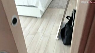 I saw this blonde slutty girl get slammed by her stepbrother.