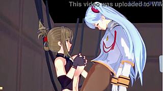 Intense lesbian play with Nine, Chitose, and Ruri in wild futanari action