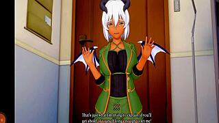 in this hentai, a champion battles magic monsters in a harem realm