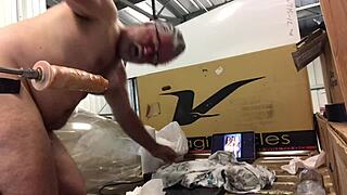 he couldn’t resist trying the machine on his fat ass again.