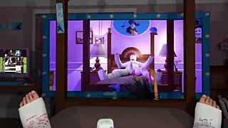 Horny Brunette Deepthroats And Fucks Big Cock In Plaster 3D Cartoon.