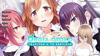 Otoko Orgy Unfolds at Maid Boy Manor in Spanish Gameplay 03
