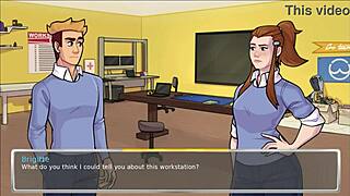 3D animated hentai featuring a sexy teacher and student