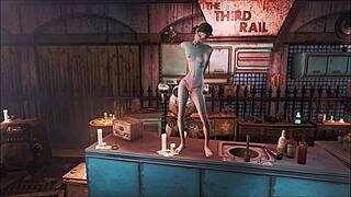 Fallout 4 Power Armor Scene with Brunette Hentai Fucking Action