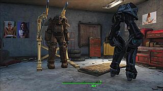 Fallout 4 Power Armor Scene with Brunette Hentai Fucking Action