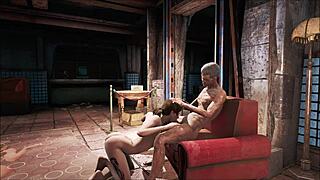 Fallout 4 Power Armor Scene with Brunette Hentai Fucking Action