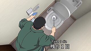 Milf takes monster cock for creampie in hentai part 3.