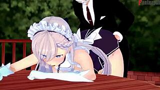 hey, caught Belfast banging at the restaurant in Azurlane, full movie on Sheer