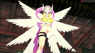 Angelwomon evolves just to get slammed hard in POV Digimon fantasy