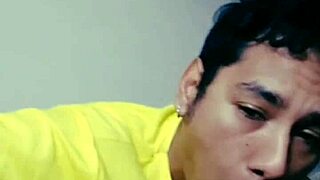 enjoying that hairy guy's delicious cock with blowjobs