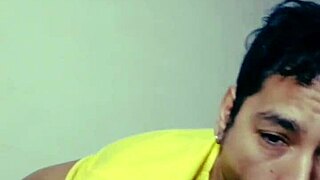 enjoying that hairy guy's delicious cock with blowjobs