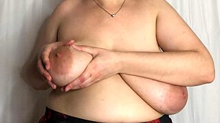 creamy tits in normal and slow-motion close up