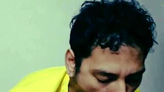 enjoying that hairy guy's delicious cock with blowjobs